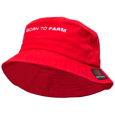 KIDS RED BUCKET HAT