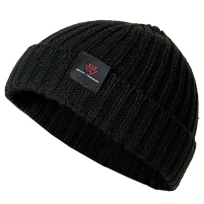 Gorro negro acanalado MF Kid's
