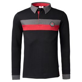MEN’S BLACK LONG-SLEEVED POLO SHIRT