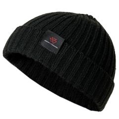 MF Kid&rsquo;s Black Ribbed Beanie