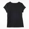 MF Women’s Black V-Neck T-Shirt 2 - Thumbnail 2