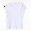 MF Women’s White V-Neck T-Shirt - Thumbnail 