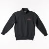 Men’s 1/4 Zip-Neck Sweatshirt – Black - Thumbnail 
