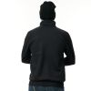 Men’s 1/4 Zip-Neck Sweatshirt – Black 4 - Thumbnail 4