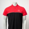 Men’s Two-Tone Red & Black Polo Shirt front