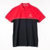 Men’s Two-Tone Red & Black Polo Shirt - Thumbnail 