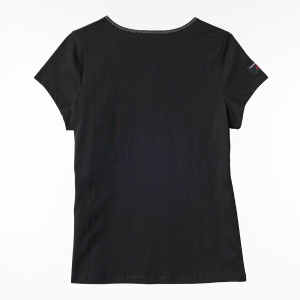 MF Women’s Black V-Neck T-Shirt 2 - Zoom 2