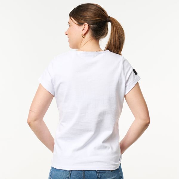 MF Women’s White V-Neck T-Shirt 4 - Zoom 4