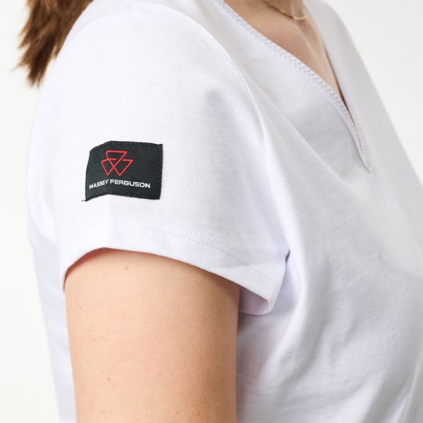 MF Women’s White V-Neck T-Shirt 5 - Zoom 5