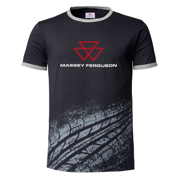 MEN’S T-SHIRT WITH TYRE TRACK PRINT 