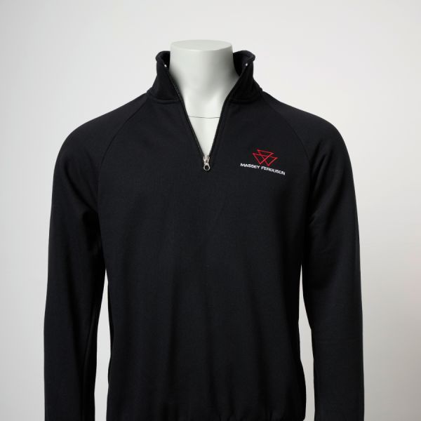 Men’s 1/4 Zip-Neck Sweatshirt – Black