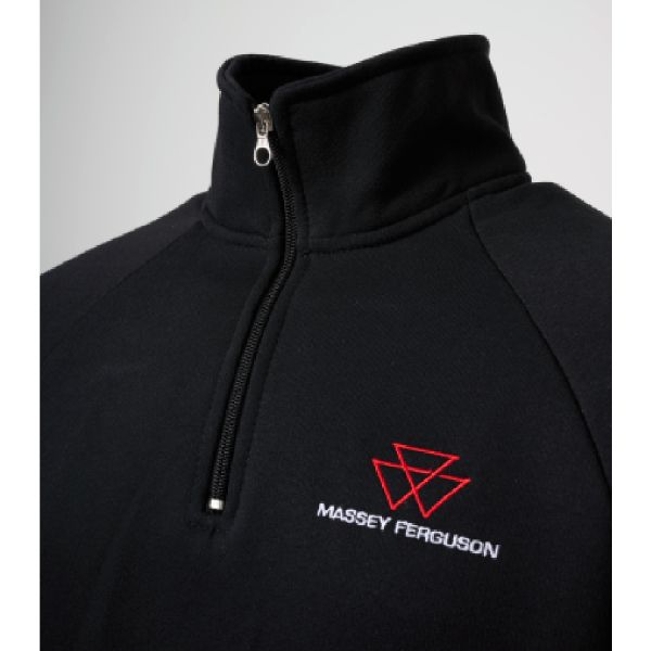 Men’s 1/4 Zip-Neck Sweatshirt – Black 2