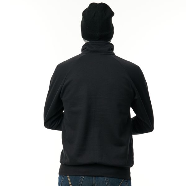 Men’s 1/4 Zip-Neck Sweatshirt – Black 4 - Zoom 4