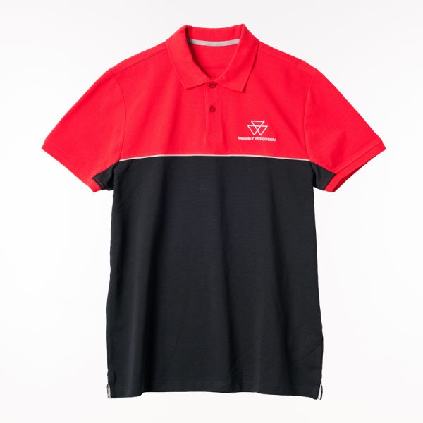 Men’s Two-Tone Red & Black Polo Shirt