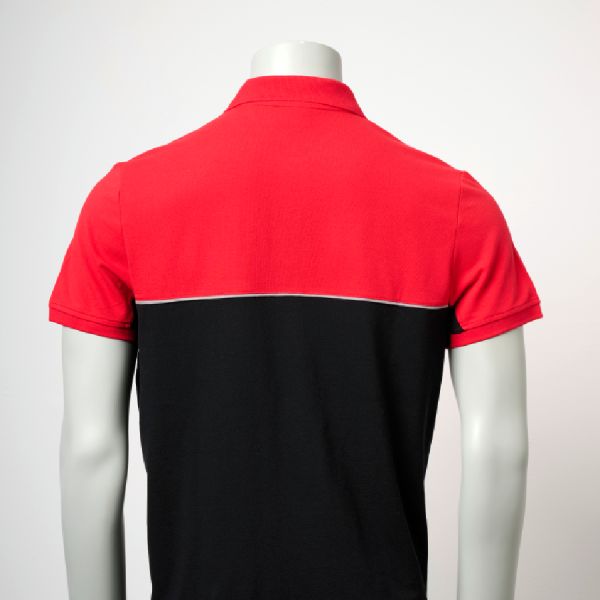 Men’s Two-Tone Red & Black Polo Shirt 2 - Zoom 2