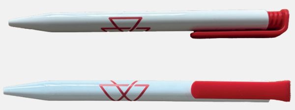 MF WHITE PEN_ KLASSISK DESIGN MED MF-LOGO