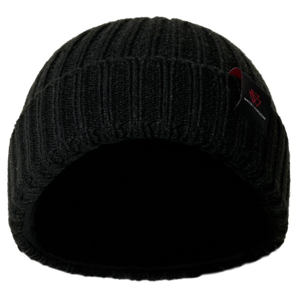 MF Kid’s svart ribbad mössa - Zoom 2